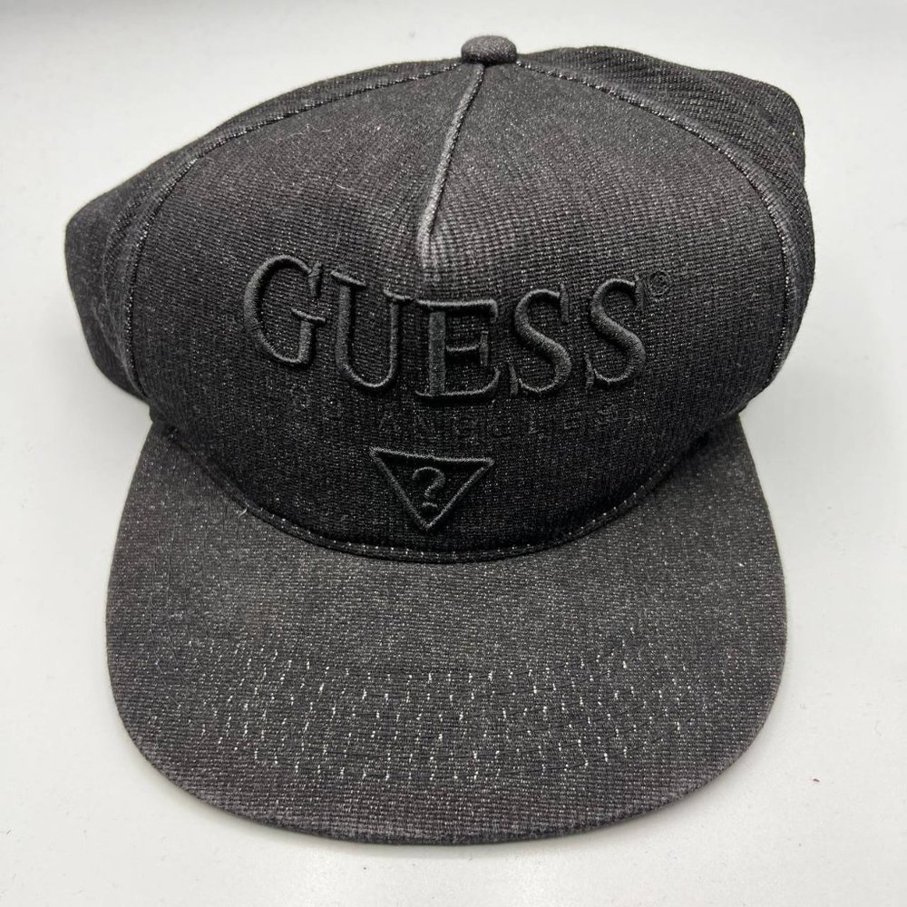 Guess Hat‎ Men Black Snap Back Cap Los Angeles Cotton